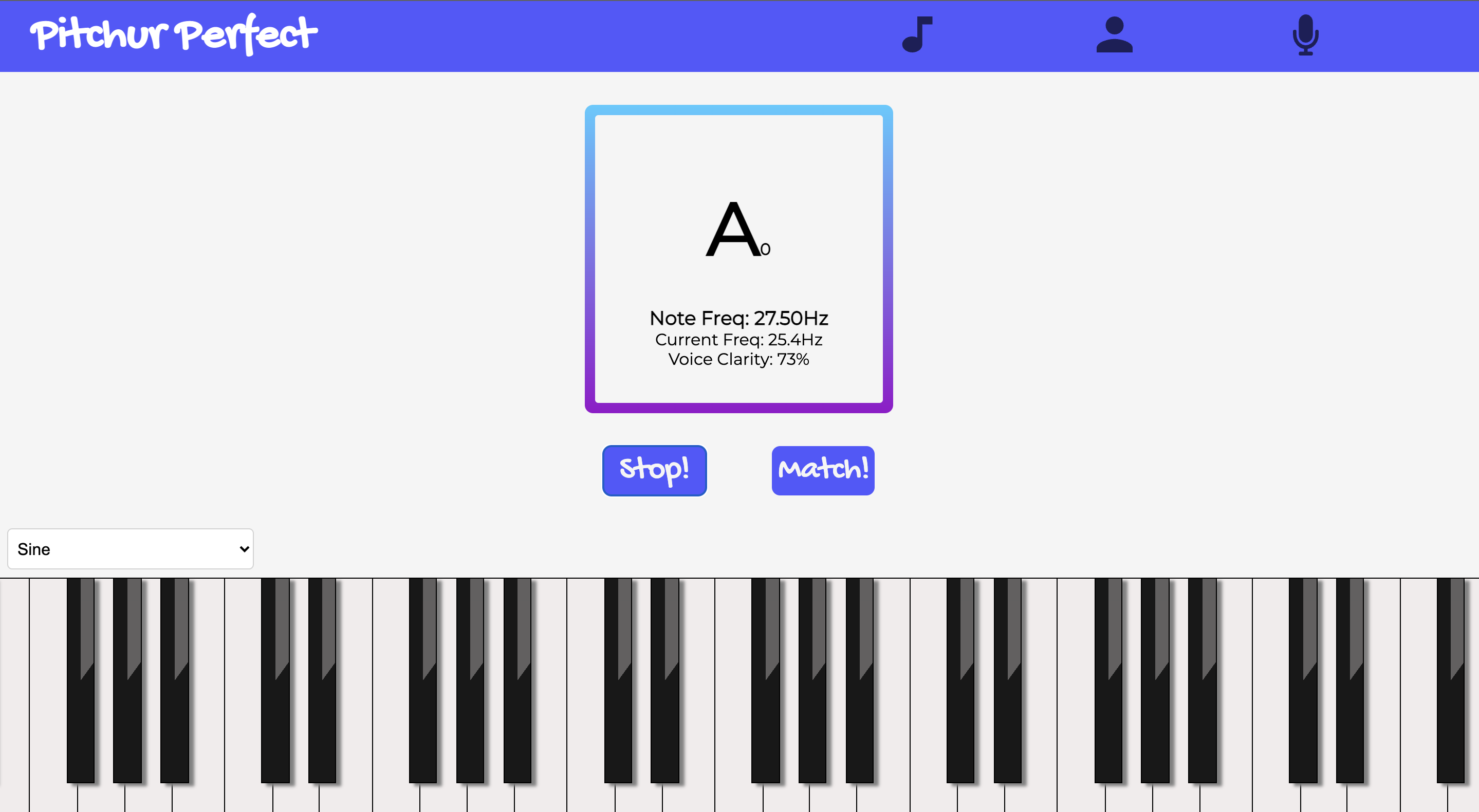Pitchur Perfect match pitch